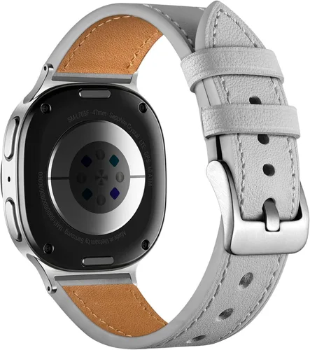 Miniatura 17 de Correa de cuero GEAK compatible con Samsung Galaxy Watch 7 de 40 mm, 44 mm, Galaxy Watch 6 5 4 de 40 mm, 44 mm, Galaxy Watch 6 Classic de 47 mm, 43
