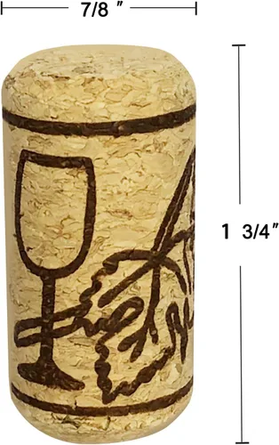 Miniatura 2 de #8 corchos de vino naturales (tamaño 7/8" x 1 3/4") bolsa de 50 mejores para vino casero y artes de bricolaje.