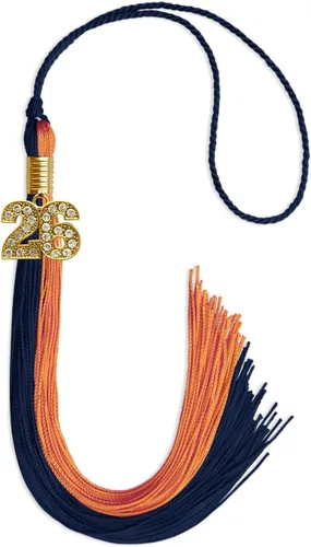 Miniatura 187 de Endea Graduation Borla de doble color con dije dorado (negro/oro brillante, 2022)