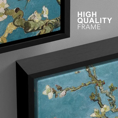 Miniatura 4 de wall26 Lienzo enmarcado para pared, juego de arte con flores de almendra de Vincent Van Gogh, naturaleza, ilustraciones de área silvestre, bellas