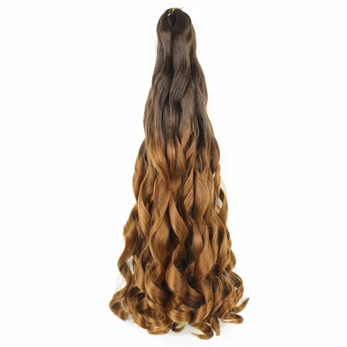Miniatura 68 de Cabello rizado francés trenzado de 10 pulgadas, color 4, cabello rizado preestirado, 8 paquetes de trenzas de ganchillo de rizo francés para trenzas
