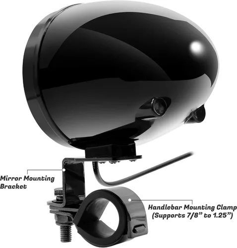 Miniatura 6 de GoHawk Altavoces para Motocicleta Bluetooth, Altavoces Impermeables y Sistema de Sonido de Audio con Amplificador, Resistente a la Intemperie, Radio
