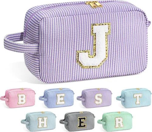 Miniatura 49 de Bolsa de Maquillaje con Inicial YOOLIFE - Regalos de Cumpleaños para Mujeres, Niñas, Mamá, Hija, Amigas, Hermana, Maestra, Regalos de Propuesta
