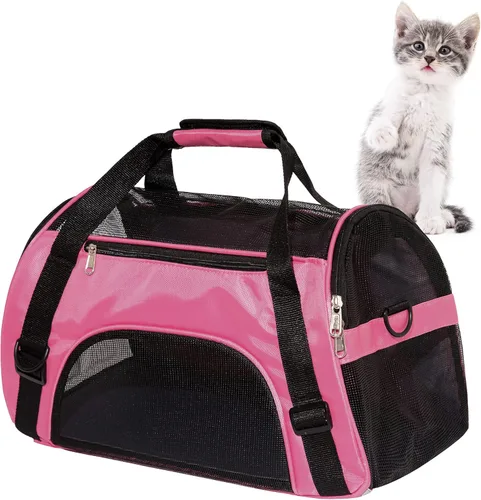 Miniatura 9 de MuchL Transportador de mascotas de lados suaves para gatos, transportador de perros para gatos pequeños y medianos, perros, cachorros, transportador