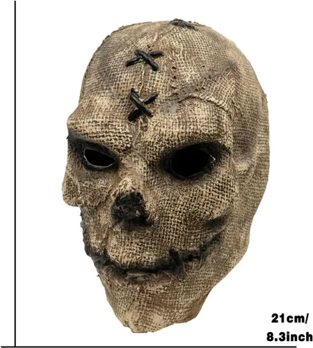 Miniatura 6 de brableewear Máscara de calavera de terror, arpillera, fantasma, esqueleto malvado, Halloween, novedad, máscara de mascarada