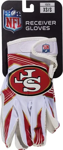 Miniatura 8 de Franklin Sports - Guantes de receptor de fútbol americano juvenil de la NFL, par de guantes de fútbol para niños con logotipos de equipos de la NFL