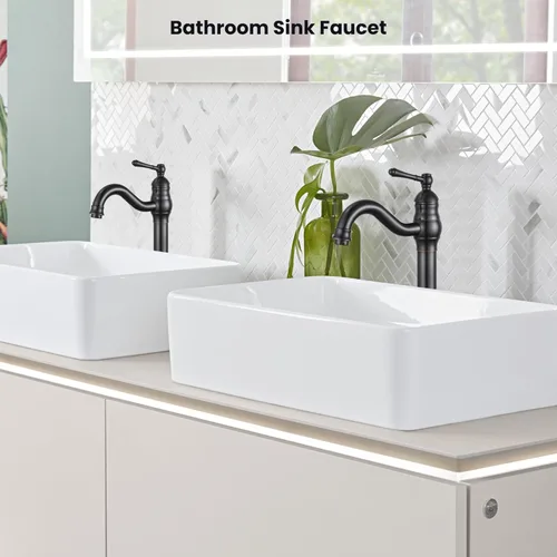 Miniatura 8 de gotonovo Grifo para Lavabo Tipo Vasija de Una Sola Manija Giratorio 360° Grifo de Baño de Un Agujero Estilo Granja Grifo de Tocador para Lavabo Tipo