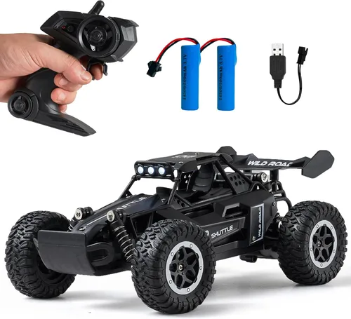 Coche de control remoto RC Cars 1:16 All Terrain Monster Truck LED, 2WD Off Road Hobby RC 2.4GHz de alta velocidad, 20 Km/h RC Car Juguetes Regalo
