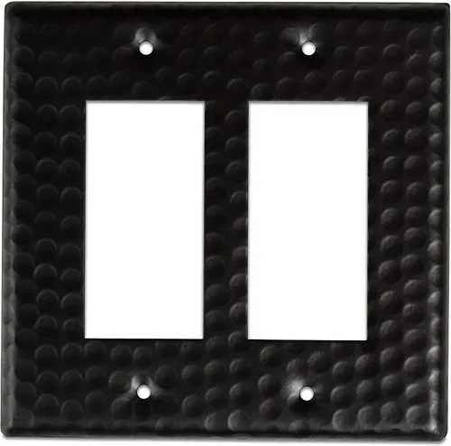 Miniatura 17 de Monarch Abode placa de pared basculante de una banda, placa de pared de cobre puro martillado a mano para un solo interruptor, cubierta decorativa