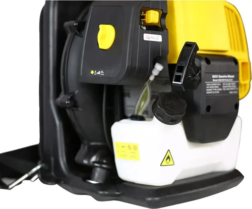 Miniatura 7 de Soplador de hojas de gas, soplador de mochila de motor de patio de 2 ciclos de 52 cc, potente soplador comercial de 530 CFM para patio, césped