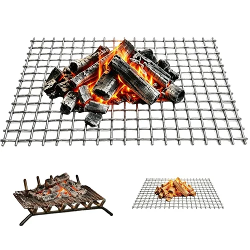 Retenedor de brasas de rejilla para chimenea 15.7 x 9.8 pulgadas