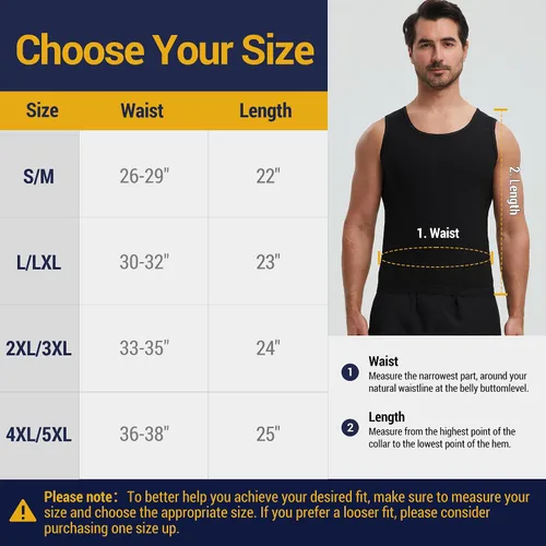 Miniatura 3 de Chaleco de Sudoración para Sauna para Hombre - Entrenador de Cintura de Compresión, Camiseta de Sauna para Entrenamiento en el Gimnasio, Chaleco