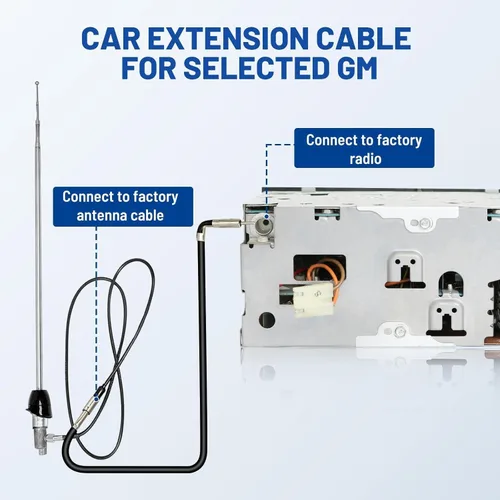 Miniatura 2 de Anina Extensión de Antena FM/AM de Fábrica de Automóvil de 9 pulgadas para Radio de Fábrica para GMC 1993-2006, Chevrolet 1988-2012, Pontiac