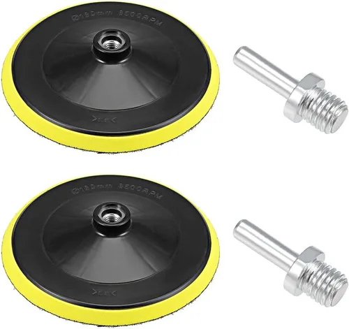 Miniatura 7 de uxcell Almohadilla de respaldo de gancho y bucle de 6 pulgadas, placa de soporte de pulido de lijado con adaptador de taladro M14 para lijadora