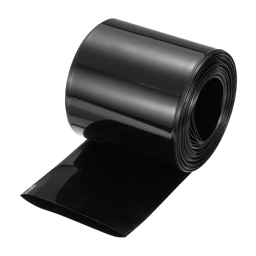 Miniatura 49 de MECCANIXITY Envoltura de Batería de PVC Termorretráctil de 127 mm de Diámetro 200 mm Plana 10 Pies (3 metros) Negra con Buena Aislación para Paquete