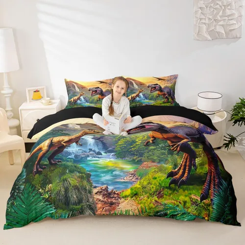 Miniatura 12 de Erosebridal Juego de ropa de cama para niños de construcción tamaño individual para niños, cubierta de edredón para camiones excavadoras, juego