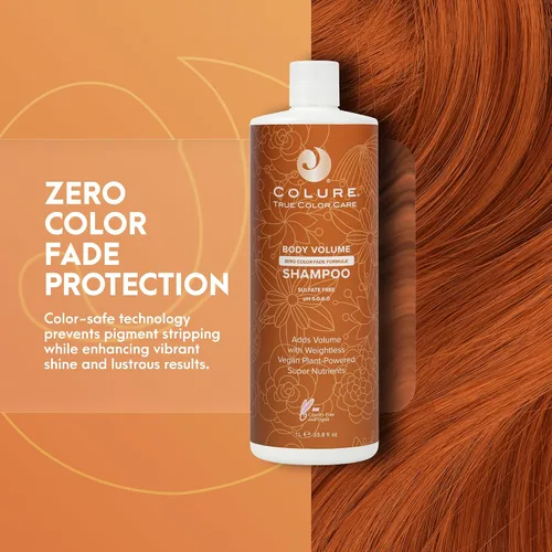 Miniatura 3 de COLURE Champú de volumen corporal, 33 onzas líquidas, lavado voluminizador para cabello fino y delgado, limpiador sin sulfatos sin