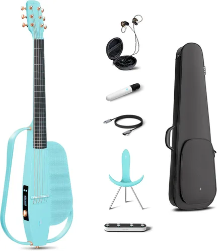 Miniatura 11 de Enya NEXG 2 - Guitarra acústica-eléctrica básica de fibra de carbono, guitarra de viaje inteligente acústica eléctrica para adultos con altavoz