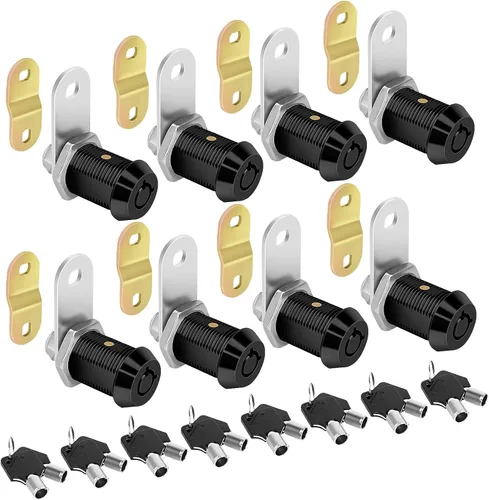 Miniatura 9 de Cerraduras de Leva RV para Puerta de Almacenamiento de 1 Pulgada, Compartimento de RV, 4 Piezas con Llave Igual, Juego de Repuesto para Remolque