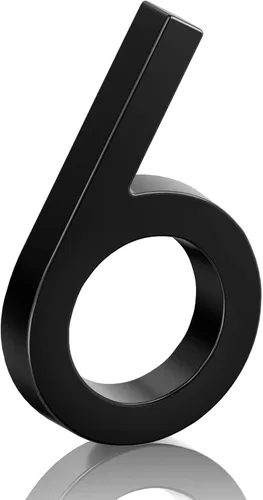 Miniatura 8 de Número de casa flotante de acero inoxidable de 5 pulgadas, números de casa modernos de metal antioxidante con kits de clavos para puerta, jardín