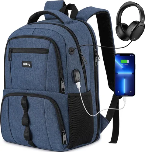 Miniatura 9 de Mochila para computadora portátil para hombres y mujeres, bolsa de computadora para la escuela universitaria, bolsa de computadora de regalo