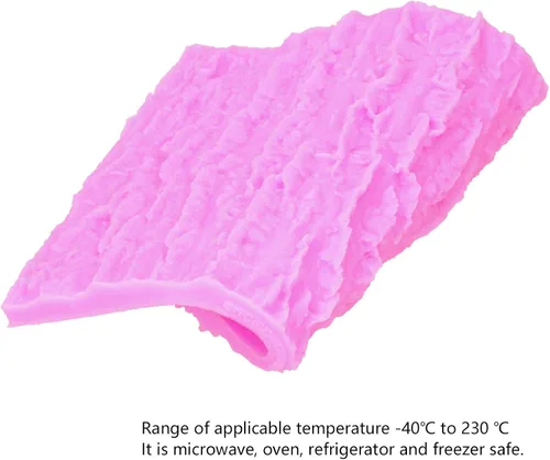 Miniatura 6 de Textura de corteza de árbol de silicona para pastel de fondant, tapete grande con textura de corteza de fondant, pastel de chocolate de silicona