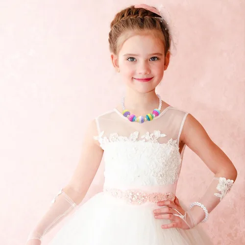 Miniatura 24 de Sumind 6 juegos de joyas para niñas pequeñas, collar de cuentas y pulsera para disfraz, joyas, regalos de princesa para fiestas (estilo mágico)
