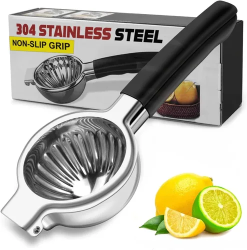 Miniatura 7 de TUISWO - Exprimidor de limón de acero inoxidable, exprimidor manual de cítricos, grande, exprimidor de lima de metal, extractor de jugo de naranja