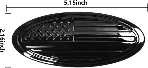 Miniatura 6 de Emblema de portón trasero para Ford Bronco - Emblema de bandera negra estadounidense para Bronco 2021 2022 2023 2024 2025 2026 Bronco