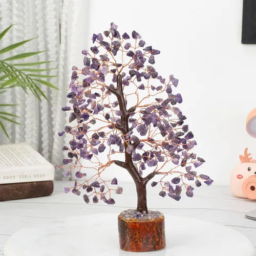 Miniatura 8 de Árbol de la vida de 7 chakras, árbol de dinero Feng Shui, árbol de piedras preciosas para energía positiva, árbol de cristal de siete chakras, atrae