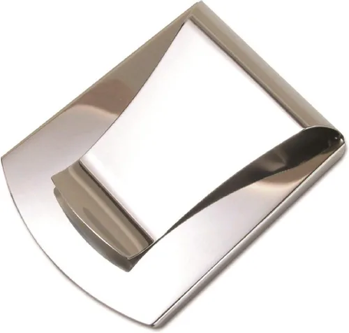 Storus Smart Money Clip + cartera de bolsillo para tarjeta de crédito Minimalista de metal delgado de doble cara Acero inoxidable pulido hombres,