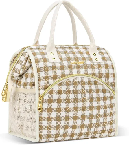 Miniatura 21 de LOKASS - Lonchera aislada para mujeres - Bolsa de almuerzo reutilizable de 10 L para mujeres - Bolsa térmica tipo hielera a prueba de fugas