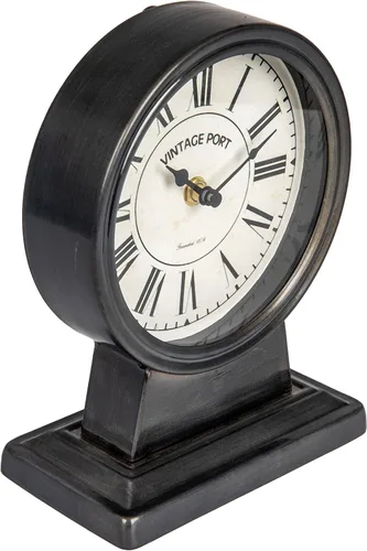 Miniatura 10 de Creative Co-Op Reloj decorativo de metal con acabado dorado