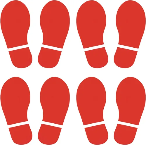 Miniatura 16 de PATIKIL Adhesivo de huellas de 6 x 2.5 pulgadas, 4 pares de zapatos de PVC para decoración de clase, guía de escaleras, color negro