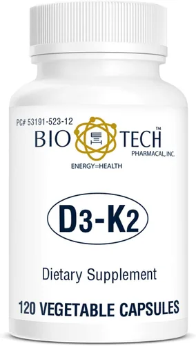 Miniatura 4 de Bio-Tech D3-K2 120 cápsulas vegetales