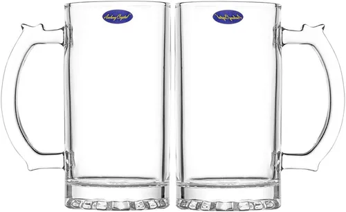 Amlong Crystal Taza de cerveza sin plomo - 16 oz, juego de 2