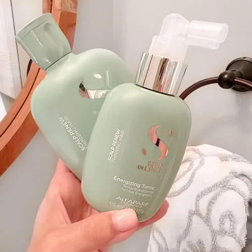 Miniatura 6 de Alfaparf Milano Semi Di Lino Scalp Renew - Tónico energizante para adelgazar el cabello, fortalece, re-densifica y estimula la fibra capilar