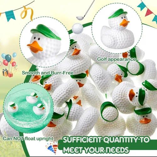 Miniatura 6 de Deekin Patos de goma de 2 pulgadas, recuerdos de fiesta deportiva a granel para eventos de equipo, suministros de fiesta de cumpleaños, regalo