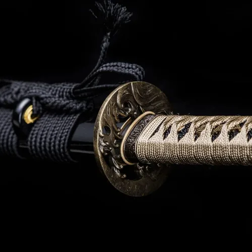 Miniatura 14 de Samurai Katana,1060 acero de alto carbono,Acero T10,Acero de Damasco,Aleación Tsuba,Mango de madera maciza
