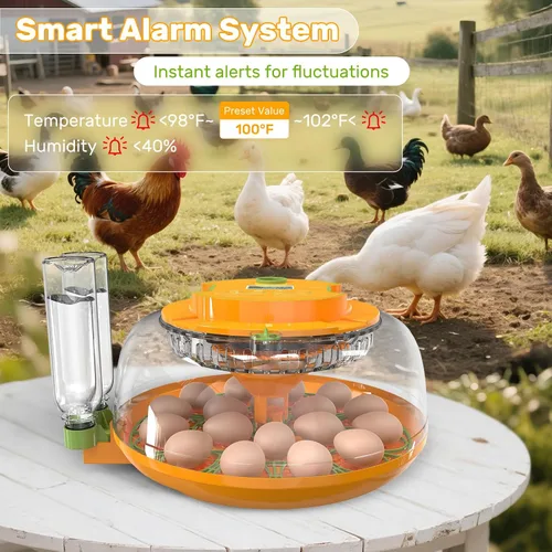 Miniatura 6 de 18 incubadoras de huevos para incubar huevos, incubadora de huevos con giro automático y control de humedad, reposición automática de agua, 2