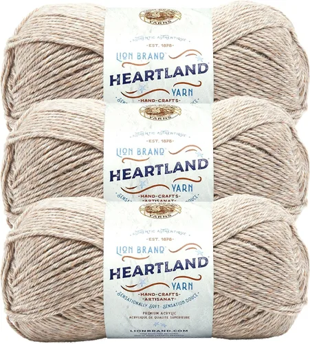 Miniatura 18 de Lion Brand Yarn Heartland Yarn - Hilo multicolor para tejer, tejer y tejer, paquete de 3, color congaree