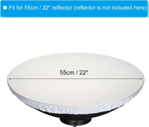 Miniatura 2 de PATIKIL Cubierta de lámpara difusora suave de 22 pulgadas y 21.7 in, paquete de 2 difusores de tela, reflector estroboscópico, calcetín para luz