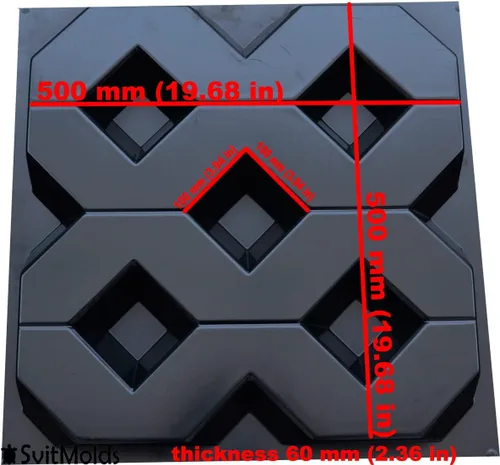 Miniatura 3 de SvitMolds Moldes de hormigón DIY Hierba Bloque de pavimentación de hormigón Adoquines de hormigón y adoquines S62