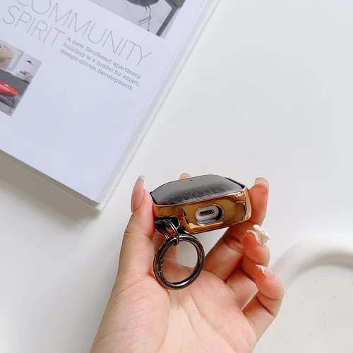 Miniatura 3 de Linda Funda Clara para AirPods 2/1 Generación Leopardo, Diseño de Bloqueo Seguro Estilo Niña, Funda Protectora a Prueba de Golpes Kawaii para Apple