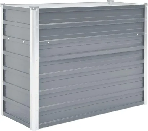 Miniatura 15 de vidaXL Cama de jardín elevada, cama de flores elevada, maceta de acero galvanizado, maceta al aire libre para patio, jardín, verduras, hierbas, gris