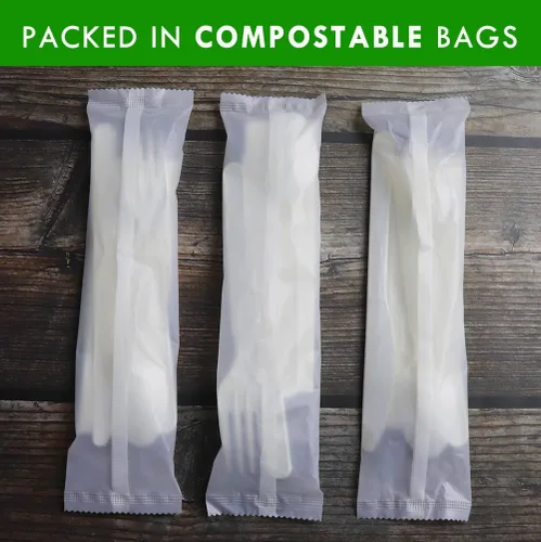 Miniatura 2 de GreenWorks Kits de cubiertos compostables de alta resistencia de 7 pulgadas, certificado BPI, 200