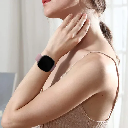 Miniatura 7 de Vancle Correas de repuesto de silicona suave compatibles con relojes inteligentes Fitbit Versa 4/3 y Sense 2 para hombres y mujeres