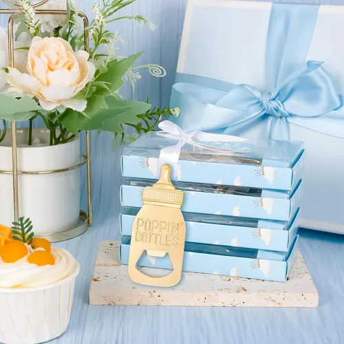 Miniatura 7 de 24 paquetes de abrebotellas Poppin para regalos de baby shower, regalos, decoraciones y recuerdos (azul, 24)
