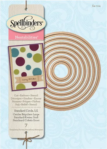 Miniatura 4 de Spellbinders S4-114 Nestabilities - Plantilla de troquelado de círculos estándar, color plateado