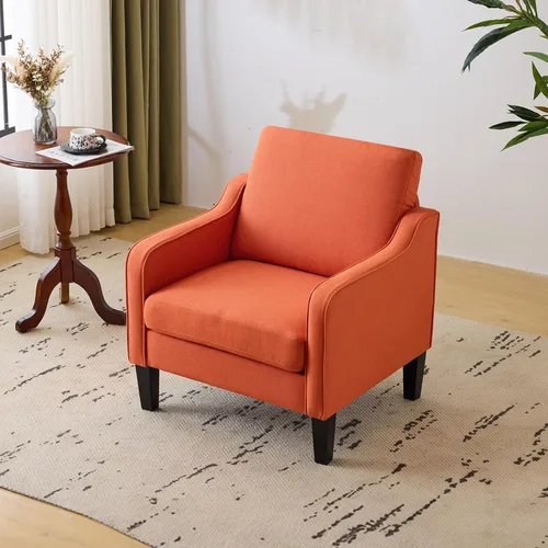Miniatura 28 de VINGLI Juego de 2 Sillas de Acento Modernas, Sillas Beige para Sala de Estar, Sillón Cómodo para Dormitorio, Silla de Sofá Tapizada, Silla